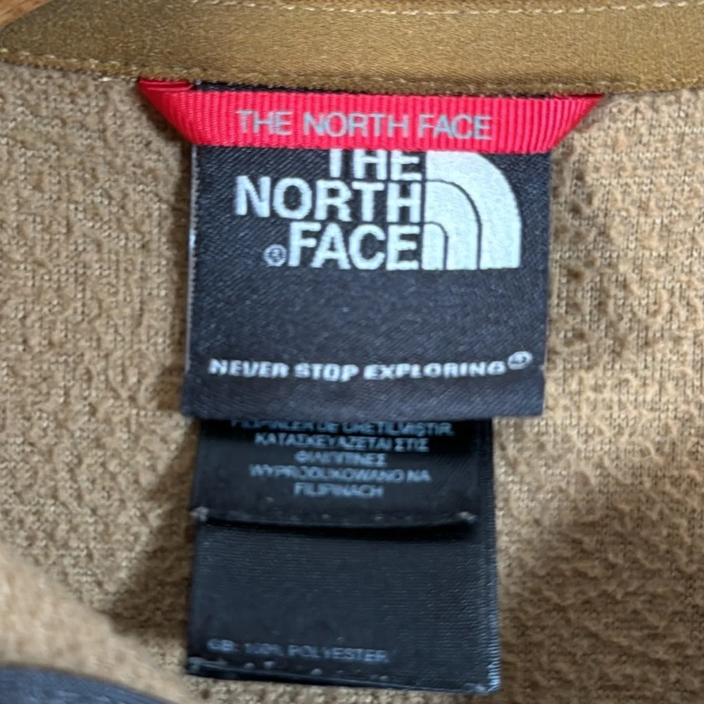 The North‎ Face Men's Brown Half Zip Fleece Pullover Size Large